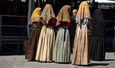 Cagliari, Sardunya 05.01.2019: Aziz Efisio dini geçit töreni