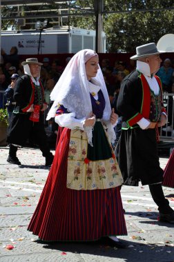 Cagliari, Sardunya 05.01.2019: Aziz Efisio dini geçit töreni