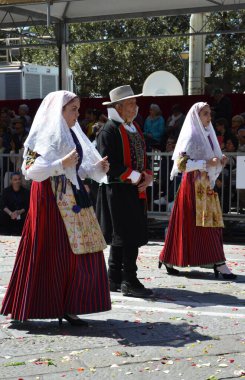 Cagliari, Sardunya 05.01.2019: Aziz Efisio dini geçit töreni