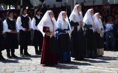 Cagliari, Sardunya 05.01.2019: Aziz Efisio dini geçit töreni