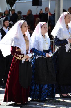 Cagliari, Sardunya 05.01.2019: Aziz Efisio dini geçit töreni