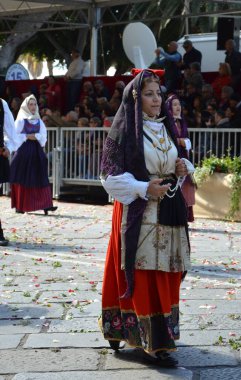 Cagliari, Sardunya 05.01.2019: Aziz Efisio dini geçit töreni