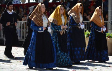 Cagliari, Sardunya 05.01.2019: Aziz Efisio dini geçit töreni