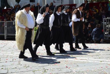 Cagliari, Sardunya 05.01.2019: Aziz Efisio dini geçit töreni