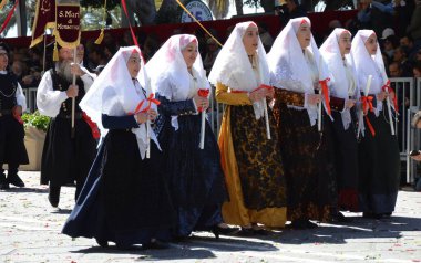 Cagliari, Sardunya 05.01.2019: Aziz Efisio dini geçit töreni