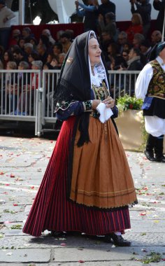 Cagliari, Sardunya 05.01.2019: Aziz Efisio dini geçit töreni