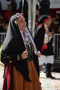 Cagliari, Sardunya 05.01.2019: Aziz Efisio dini geçit töreni