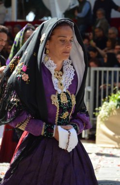 Cagliari, Sardunya 05.01.2019: Aziz Efisio dini geçit töreni