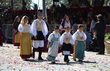 Cagliari, Sardunya 05.01.2019: Aziz Efisio dini geçit töreni
