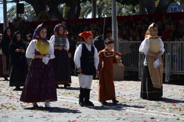 Cagliari, Sardunya 05.01.2019: Aziz Efisio dini geçit töreni