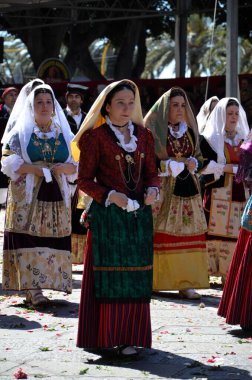 Cagliari, Sardunya 05.01.2019: Aziz Efisio dini geçit töreni