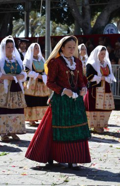 Cagliari, Sardunya 05.01.2019: Aziz Efisio dini geçit töreni