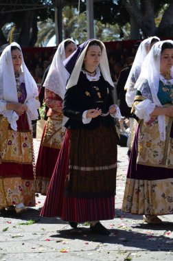 Cagliari, Sardunya 05.01.2019: Aziz Efisio dini geçit töreni