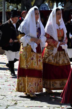 Cagliari, Sardunya 05.01.2019: Aziz Efisio dini geçit töreni