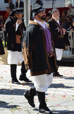 Cagliari, Sardunya 05.01.2019: Aziz Efisio dini geçit töreni