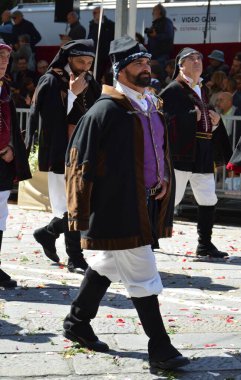 Cagliari, Sardunya 05.01.2019: Aziz Efisio dini geçit töreni