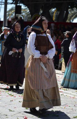 Cagliari, Sardunya 05.01.2019: Aziz Efisio dini geçit töreni