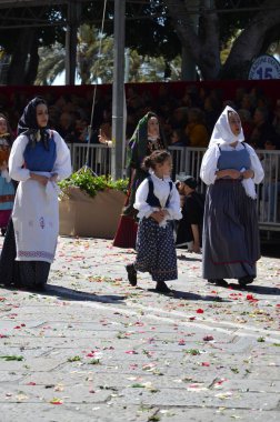 Cagliari, Sardunya 05.01.2019: Aziz Efisio dini geçit töreni