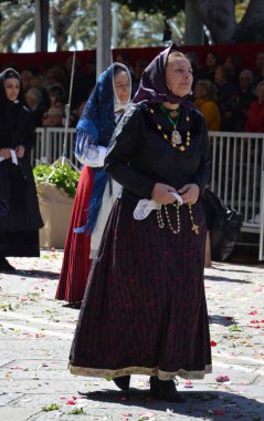 Cagliari, Sardunya 05.01.2019: Aziz Efisio dini geçit töreni