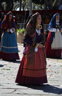 Cagliari, Sardunya 05.01.2019: Aziz Efisio dini geçit töreni