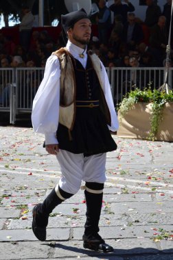 Cagliari, Sardunya 05.01.2019: Aziz Efisio dini geçit töreni