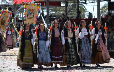 Cagliari, Sardunya 05.01.2019: Aziz Efisio dini geçit töreni