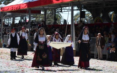 Cagliari, Sardunya 05.01.2019: Aziz Efisio dini geçit töreni