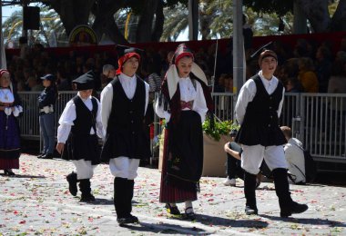 Cagliari, Sardunya 05.01.2019: Aziz Efisio dini geçit töreni