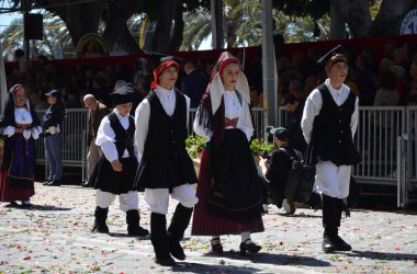 Cagliari, Sardunya 05.01.2019: Aziz Efisio dini geçit töreni