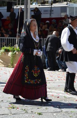 Cagliari, Sardunya 05.01.2019: Aziz Efisio dini geçit töreni