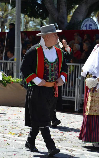 Cagliari, Sardunya 05.01.2019: Aziz Efisio dini geçit töreni