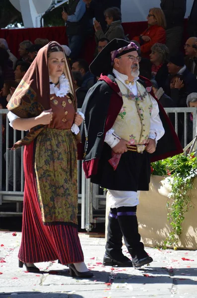 Cagliari, Sardunya 05.01.2019: Aziz Efisio dini geçit töreni