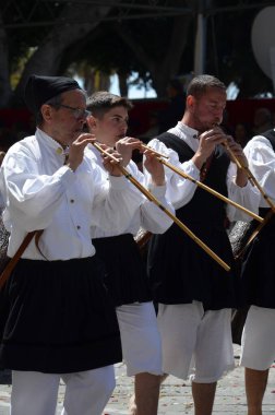 Cagliari, Sardunya 05.01.2019: Aziz Efisio dini geçit töreni