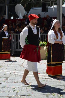 Cagliari, Sardunya 05.01.2019: Aziz Efisio dini geçit töreni