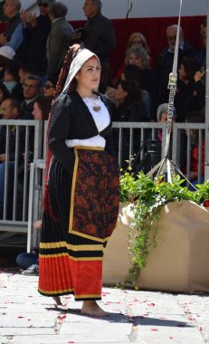 Cagliari, Sardunya 05.01.2019: Aziz Efisio dini geçit töreni