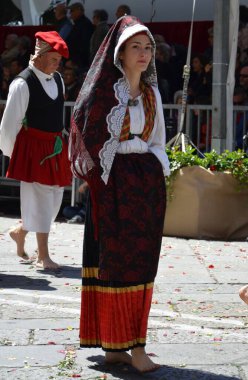 Cagliari, Sardunya 05.01.2019: Aziz Efisio dini geçit töreni