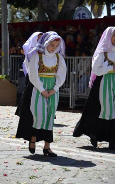 Cagliari, Sardunya 05.01.2019: Aziz Efisio dini geçit töreni