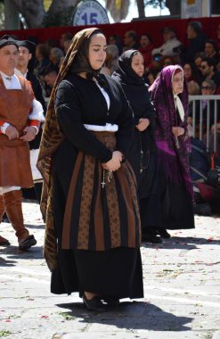 Cagliari, Sardunya 05.01.2019: Aziz Efisio dini geçit töreni