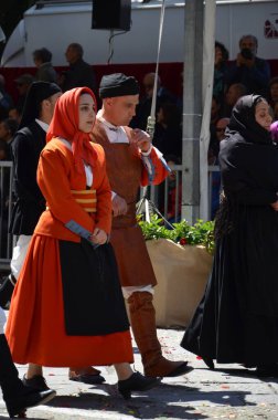 Cagliari, Sardunya 05.01.2019: Aziz Efisio dini geçit töreni