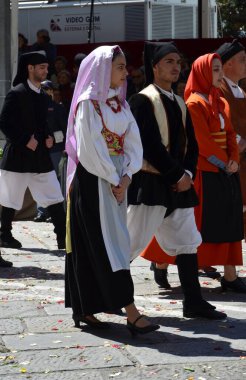 Cagliari, Sardunya 05.01.2019: Aziz Efisio dini geçit töreni