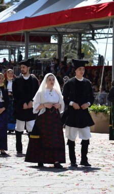 Cagliari, Sardunya 05.01.2019: Aziz Efisio dini geçit töreni