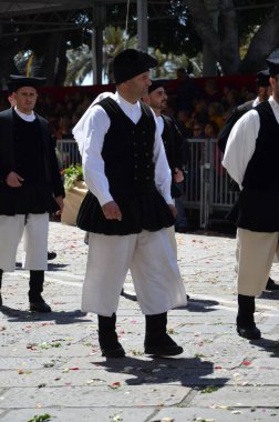 Cagliari, Sardunya 05.01.2019: Aziz Efisio dini geçit töreni