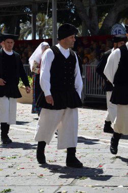 Cagliari, Sardunya 05.01.2019: Aziz Efisio dini geçit töreni