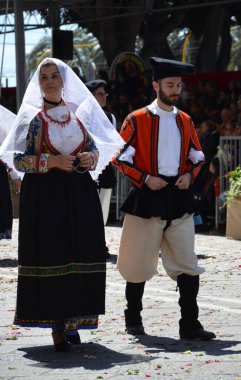 Cagliari, Sardunya 05.01.2019: Aziz Efisio dini geçit töreni