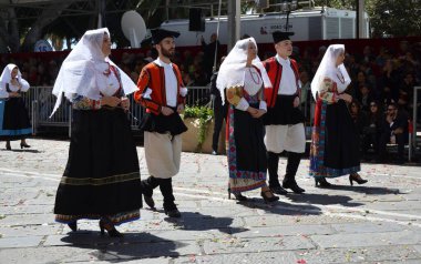 Cagliari, Sardunya 05.01.2019: Aziz Efisio dini geçit töreni