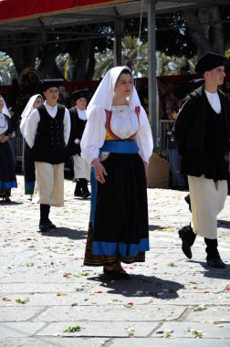 Cagliari, Sardunya 05.01.2019: Aziz Efisio dini geçit töreni