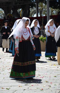 Cagliari, Sardunya 05.01.2019: Aziz Efisio dini geçit töreni
