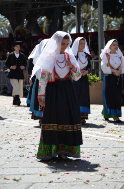 Cagliari, Sardunya 05.01.2019: Aziz Efisio dini geçit töreni