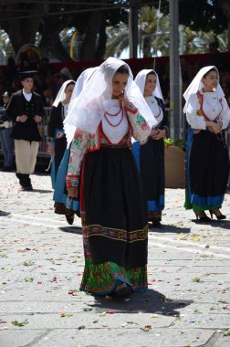 Cagliari, Sardunya 05.01.2019: Aziz Efisio dini geçit töreni