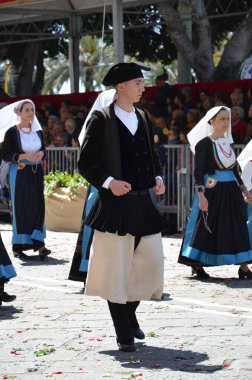 Cagliari, Sardunya 05.01.2019: Aziz Efisio dini geçit töreni